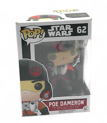 Funko Pop Poe Dameron #62 in box, Star Wars collectible figure
