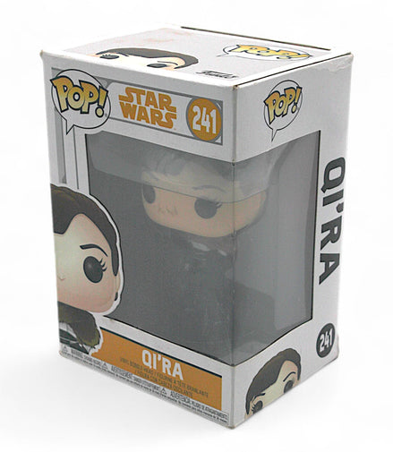 Side view of Funko Pop Qi'ra #241 Star Wars collectible