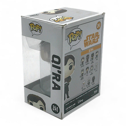 Back view of Funko Pop Qi'ra #241 Star Wars figure box