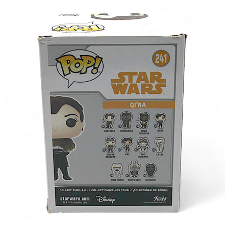 Funko Pop Qi'ra #241 Star Wars collectible with character lineup
