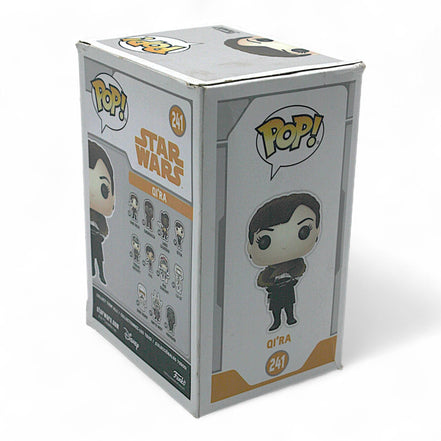 Funko Pop Qi'ra #241 Star Wars boxed collectible side view