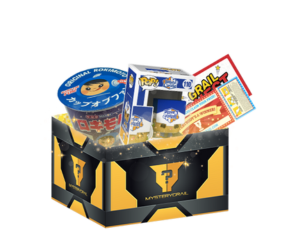 Mystery Grail box with Funko Pop and Rokimoto