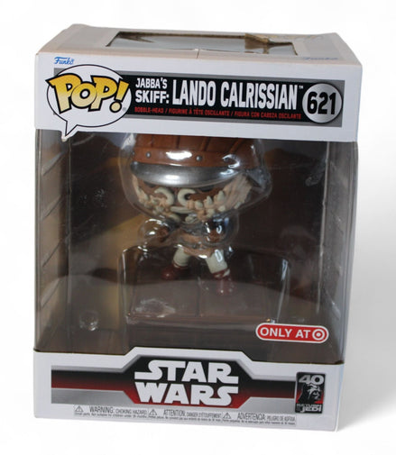 Funko Pop figure of Lando Calrissian in Jabba's Skiff packaging