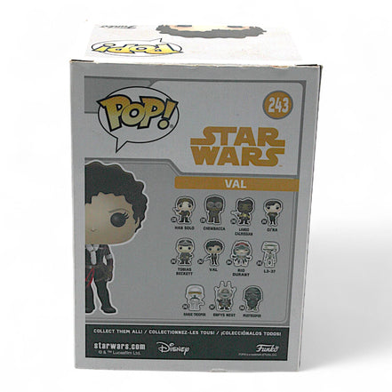 Funko Pop Star Wars Val 243 Vinyl Bobblehead in box angled view