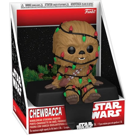 Funko Star Wars Holiday Edge-Sitter Stocking Holder featuring Darth Vader with Santa hat and candy cane