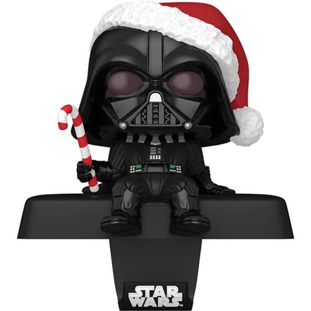 Funko Star Wars Holiday Edge-Sitter Stocking Holder featuring Chewbacca with Christmas lights