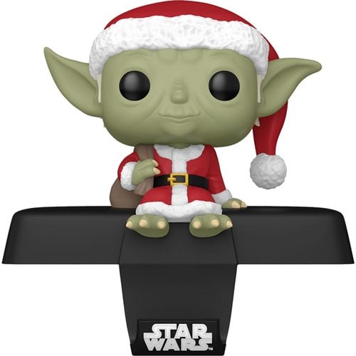 Funko Star Wars Holiday Edge-Sitter Stocking Holder featuring Chewbacca with Christmas lights