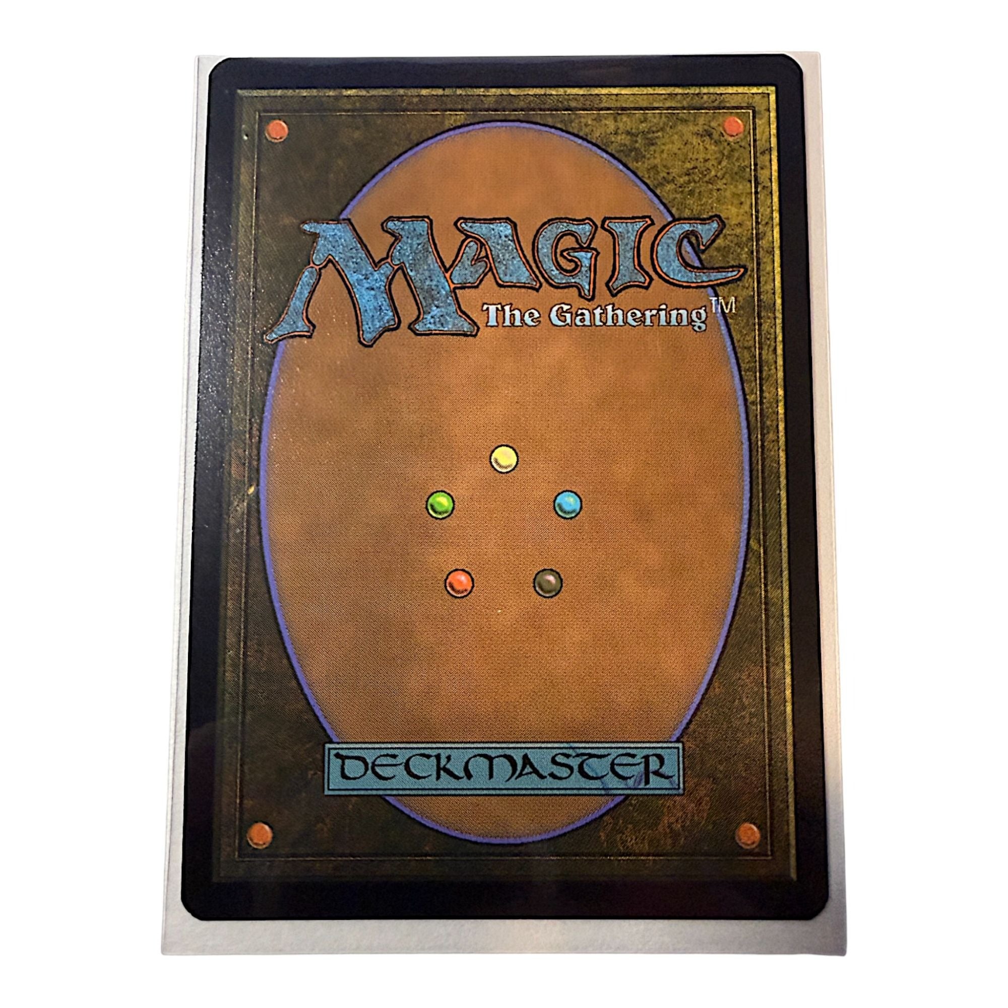Back of Magic: The Gathering card with Deckmaster logo