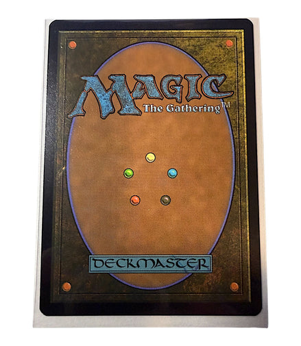 Back of Magic: The Gathering card with Deckmaster logo