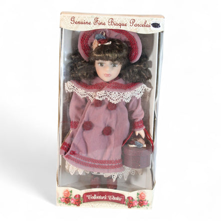 Genuine Fine Bisque Porcelain Collectors Choice Doll In BoxCollector's ChoiceDollbisque porcelainbrunette dollcollectible1