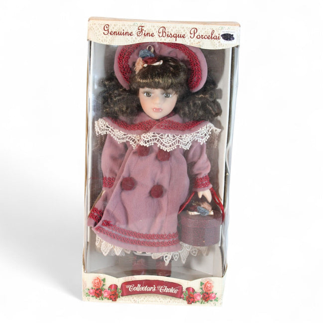 Genuine Fine Bisque Porcelain Collectors Choice Doll In BoxCollector's ChoiceDollbisque porcelainbrunette dollcollectible1