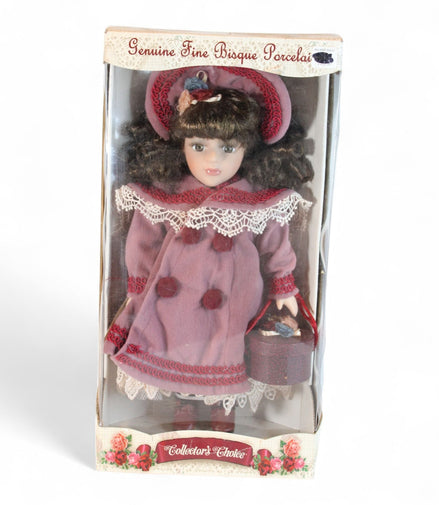 Genuine Fine Bisque Porcelain Collectors Choice Doll In BoxCollector's ChoiceDollbisque porcelainbrunette dollcollectible1