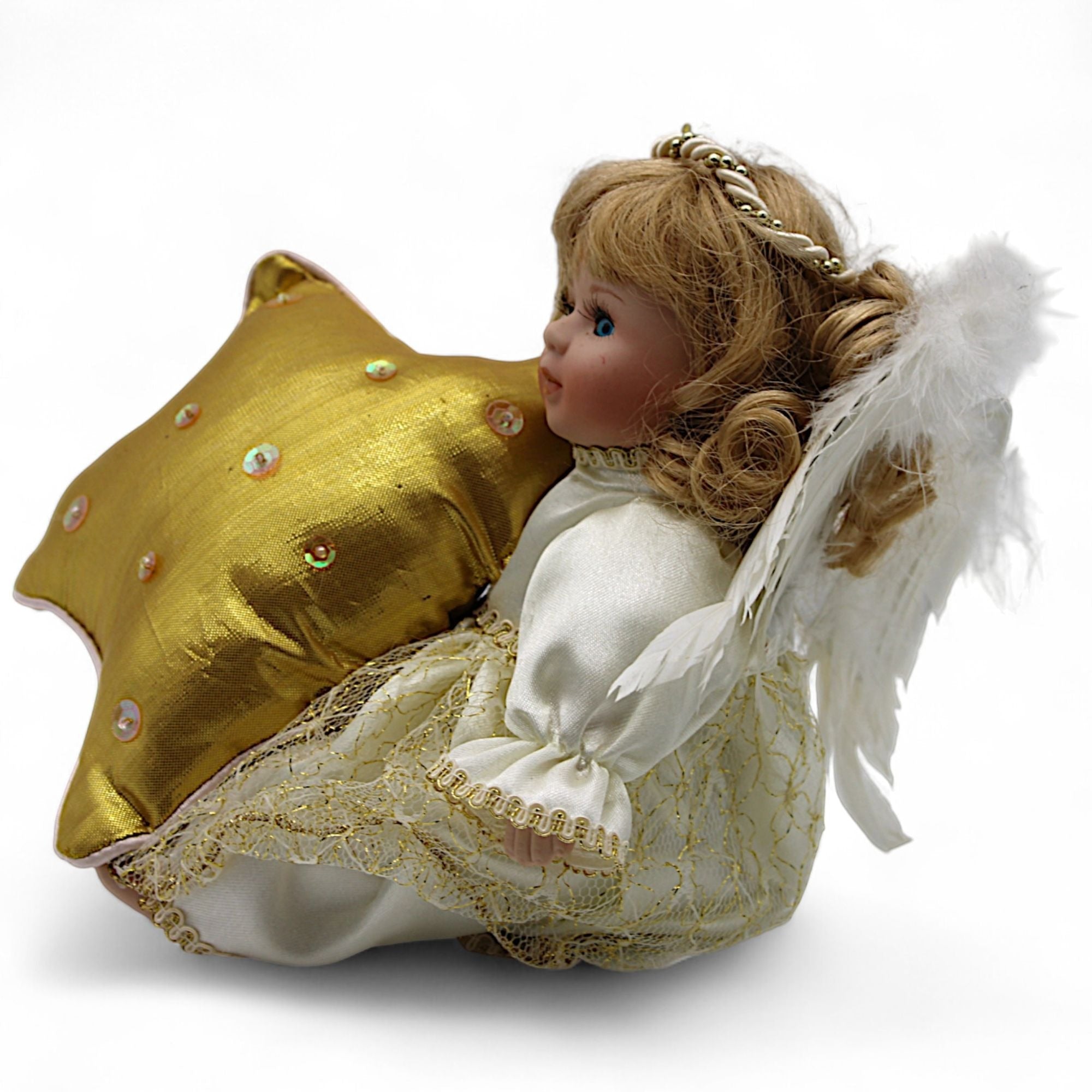 Geppeddo Mindy Mini Angel Porcelain Doll with Golden Star – angel dollGeppeddoDollangel dollangel figurineangel wings2