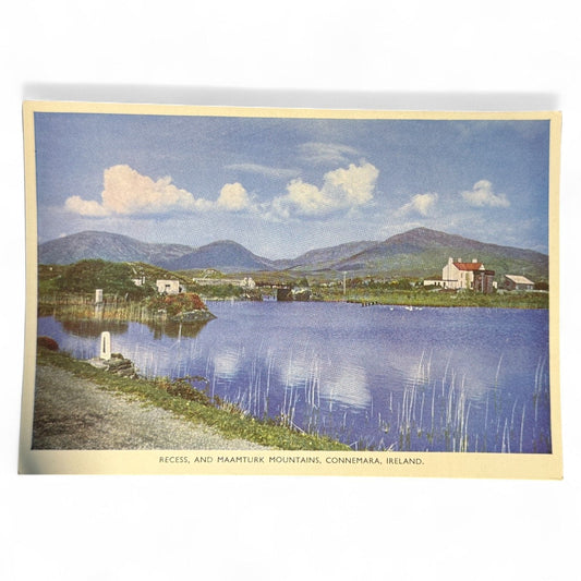 Vintage Irish Postcard "Recess And Maamturk Mountains Connemara Ireland" By C. Co. Ltd.