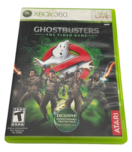Ghostbusters Xbox 360 game in green case with cover art