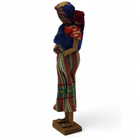 Handmade Guatemalan Mother and Child Doll – Traditional Mayan Textile FigurineFlip Side CollectiblesDollartisan dollCentral Americacolorful doll2