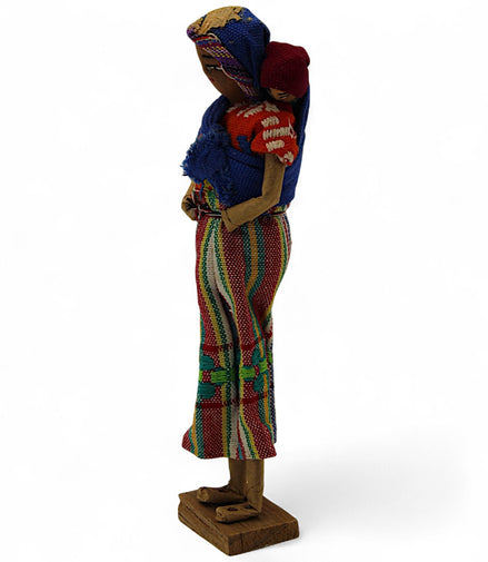 Handmade Guatemalan Mother and Child Doll – Traditional Mayan Textile FigurineFlip Side CollectiblesDollartisan dollCentral Americacolorful doll2