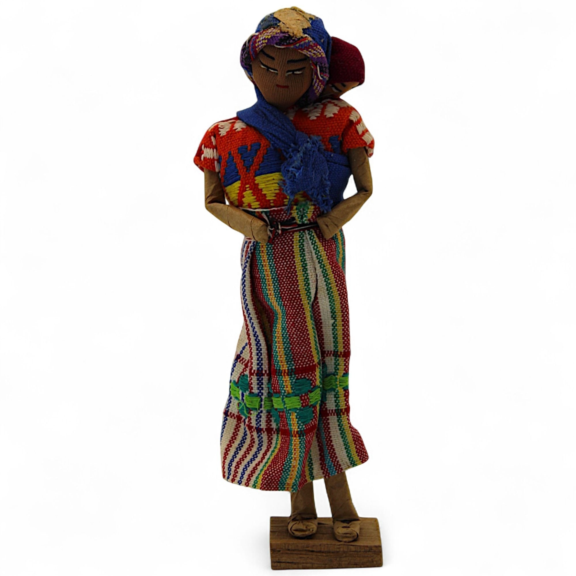 Handmade Guatemalan Mother and Child Doll – Traditional Mayan Textile FigurineFlip Side CollectiblesDollartisan dollCentral Americacolorful doll1