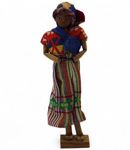Handmade Guatemalan Mother and Child Doll – Traditional Mayan Textile FigurineFlip Side CollectiblesDollartisan dollCentral Americacolorful doll1