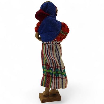 Handmade Guatemalan Mother and Child Doll – Traditional Mayan Textile FigurineFlip Side CollectiblesDollartisan dollCentral Americacolorful doll4