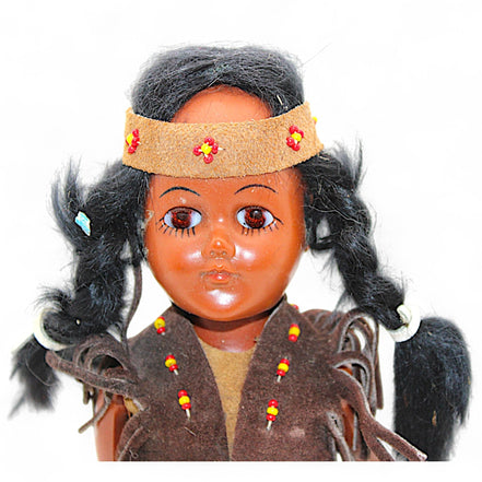 Heritage Dolls Native American Collectible with Beaded Fringe DressHeritage DollsDollbeaded detailsbeaded dresscollectible doll5
