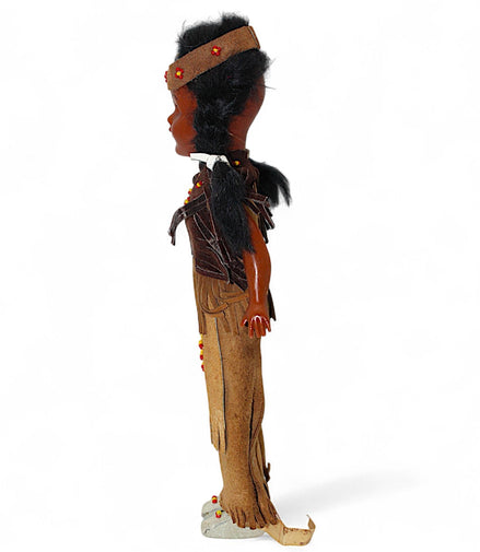 Heritage Dolls Native American Collectible with Beaded Fringe DressHeritage DollsDollbeaded detailsbeaded dresscollectible doll2