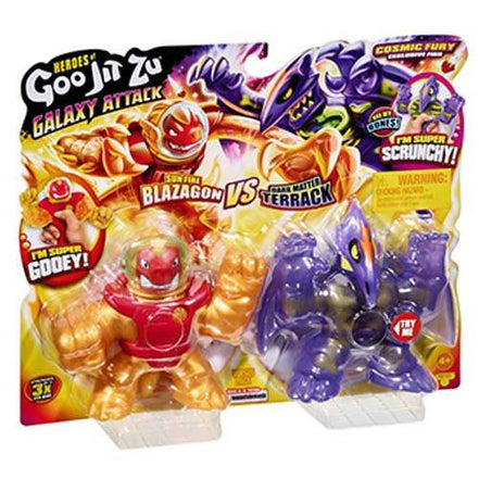 Heroes of Goo Jit Zu Galaxy Attack Hero Pack - Select Figure(s) - Flip Side CollectiblesAction FigureToyShnipSun Fire Blazagon VS Dark Matter Terrack