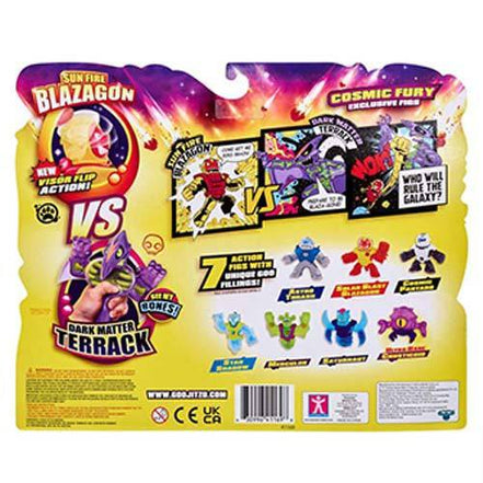 Heroes of Goo Jit Zu Galaxy Attack Hero Pack - Select Figure(s) - Flip Side CollectiblesAction FigureToyShnipSun Fire Blazagon VS Dark Matter Terrack