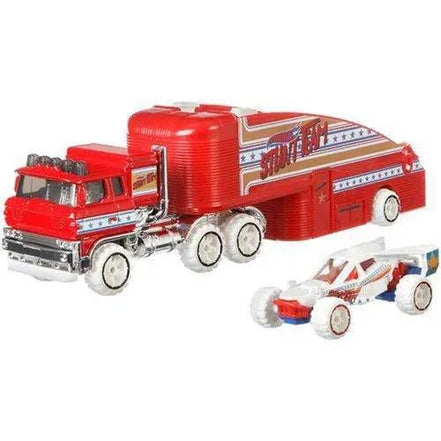 Hot Wheels Super Hauling Rig and Car - Select Figure(s) - Flip Side CollectiblesDiecast VehicleToyShnipStuntin' Semi (Red)