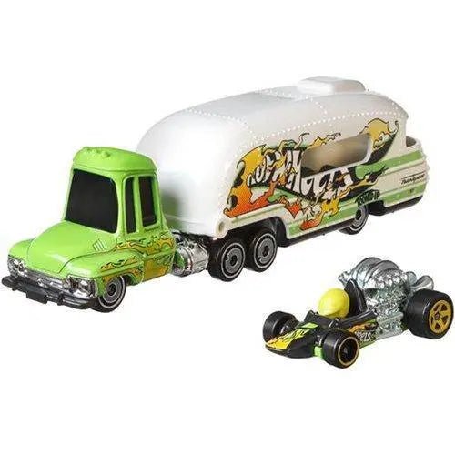 Hot Wheels Super Hauling Rig and Car - Select Figure(s) - Flip Side CollectiblesDiecast VehicleToyShnipTooned Up (Green/White)