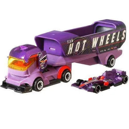 Hot Wheels Super Hauling Rig and Car - Select Figure(s) - Flip Side CollectiblesDiecast VehicleToyShnipBig Rig Heat (Purple)