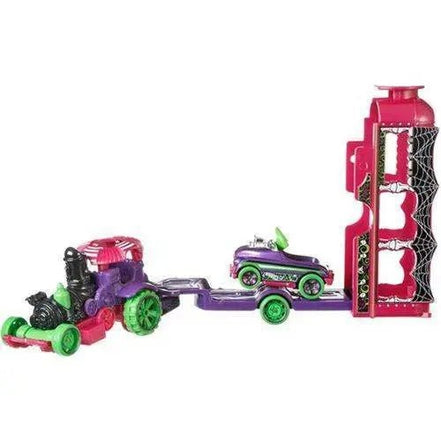 Hot Wheels Super Hauling Rig and Car - Select Figure(s) - Flip Side CollectiblesDiecast VehicleToyShnipCar - Nival Steamer 2 (Purple/Green)
