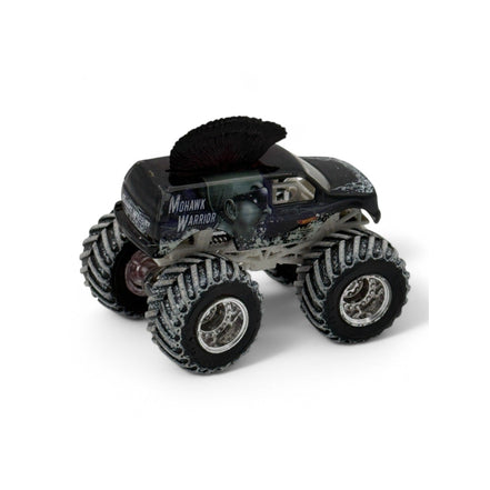 Mohawk Warrior truck with large tires and intricate graphics