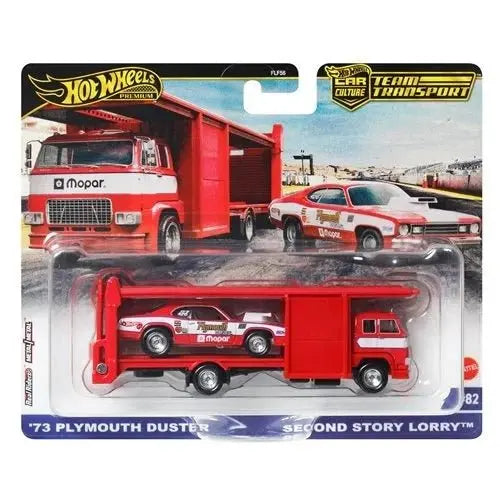 Hot Wheels '73 Plymouth Duster with Second Story Lorry in packaging