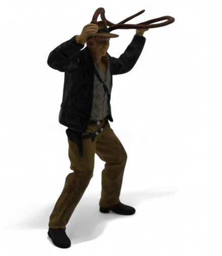 Side view of Indiana Jones figure with whip raised