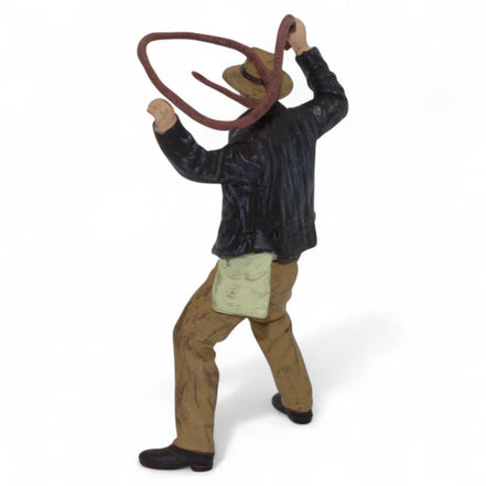 Indiana Jones figure ready for adventure with whip