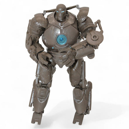 Iron Monger action figure with blue chest light and articulated joints