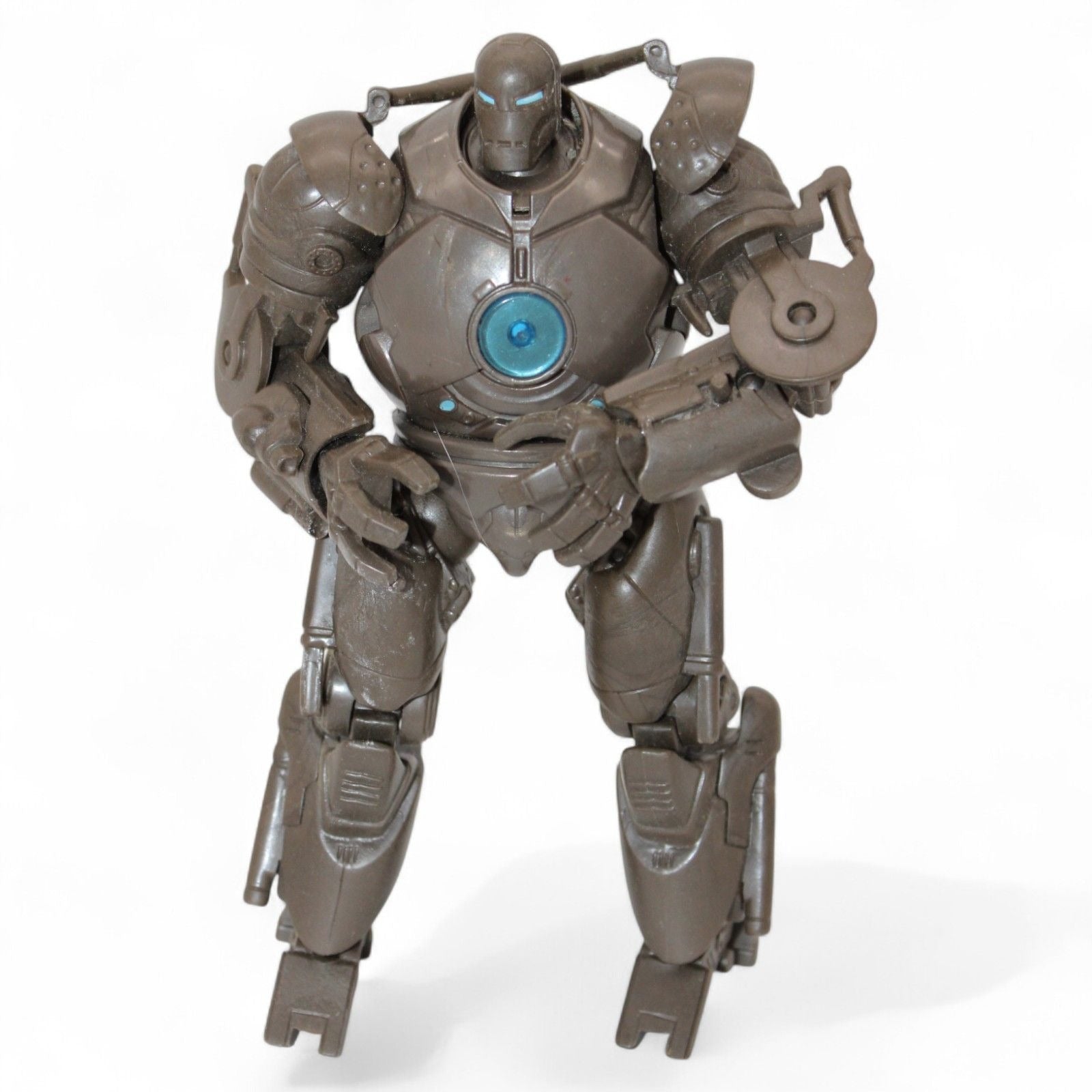 Iron Monger action figure with blue chest light and articulated joints