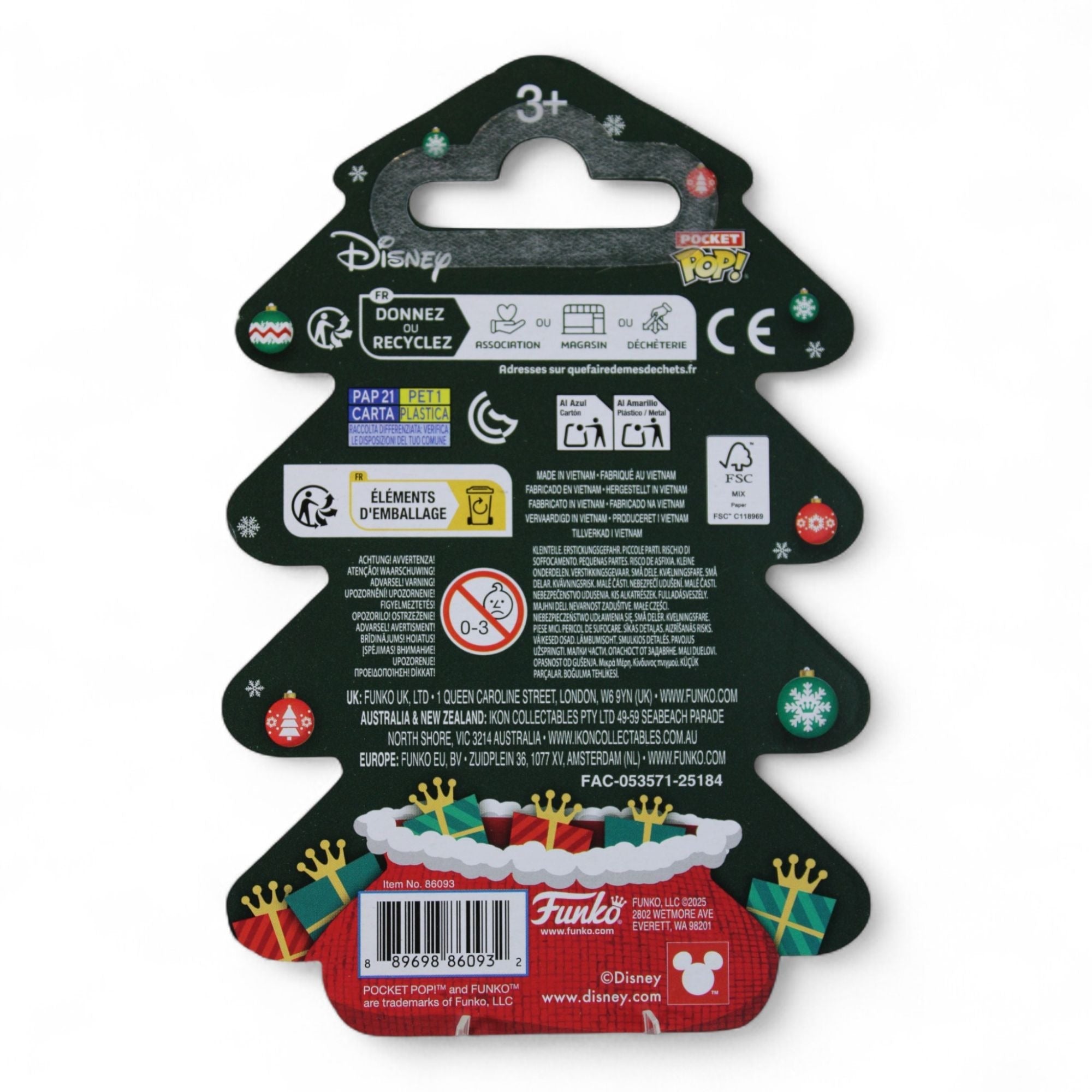 Back view of Jack Skellington Pocket Pop Vinyl Figure packaging