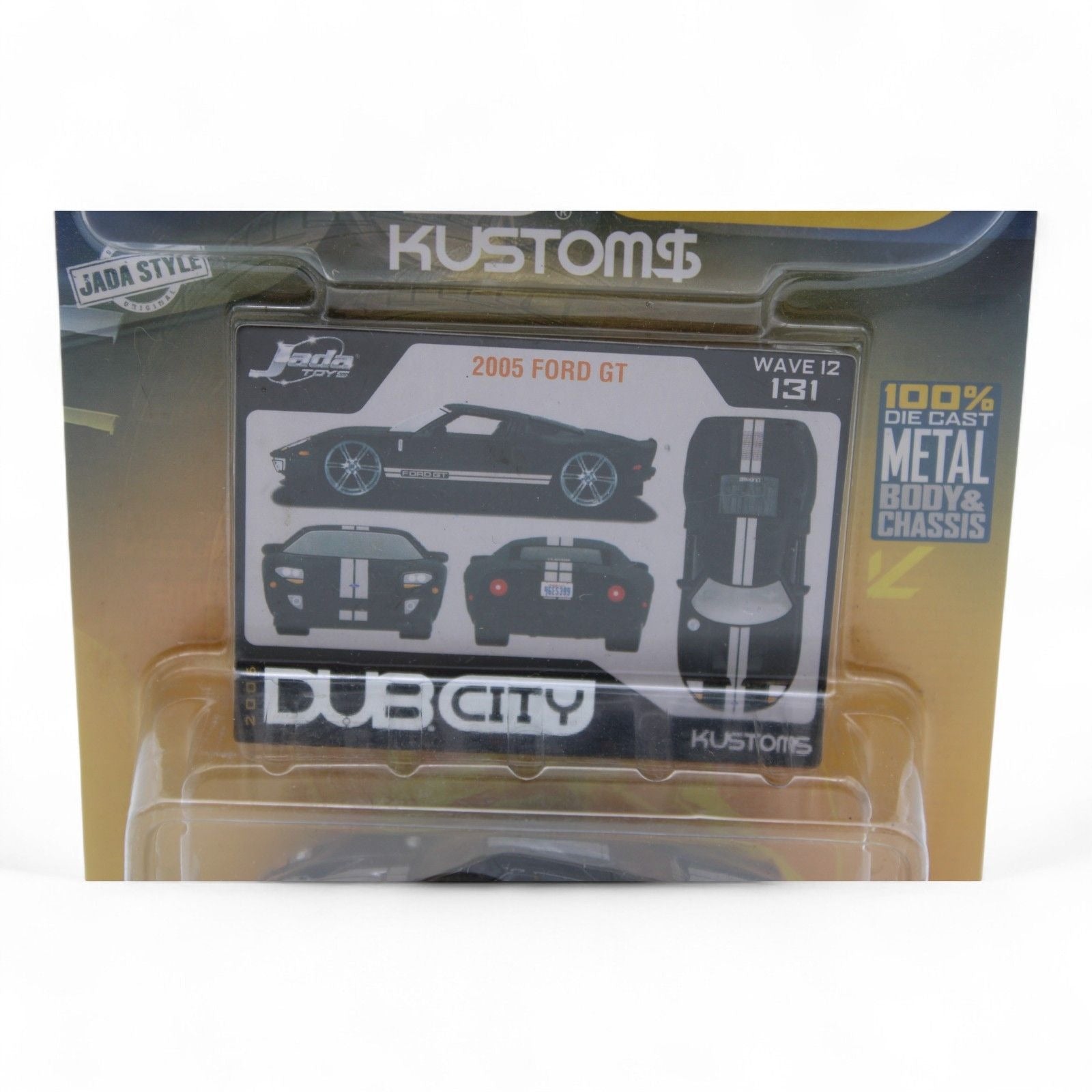 Jada Toys 1:64 2005 Ford GT Die - Cast Car in Dub City KustomsJada ToysDiecast Car1:64 scale2005 Ford GTblack finish3