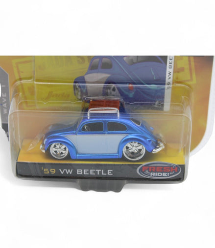 Jada Toys Dub City '59 VW Beetle 1:64 Die - Cast Model – 1:64 scaleJada ToysDiecast Car1:64 scale59 VW Beetleblue silver model2