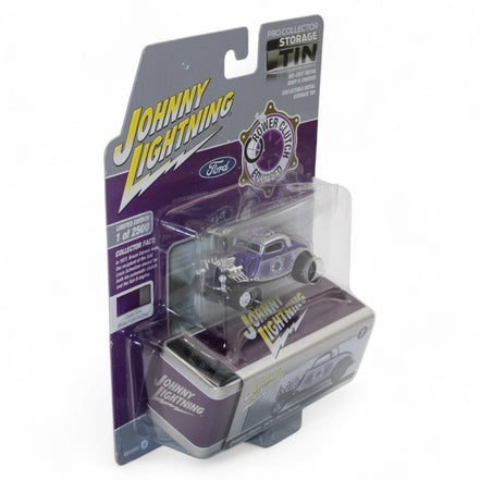 Johnny Lightning 1934 Ford Coupe Die - Cast with Collector TinJohnny LightningDiecast Car1934 Ford Coupeautomobile collectiblecollector tin5