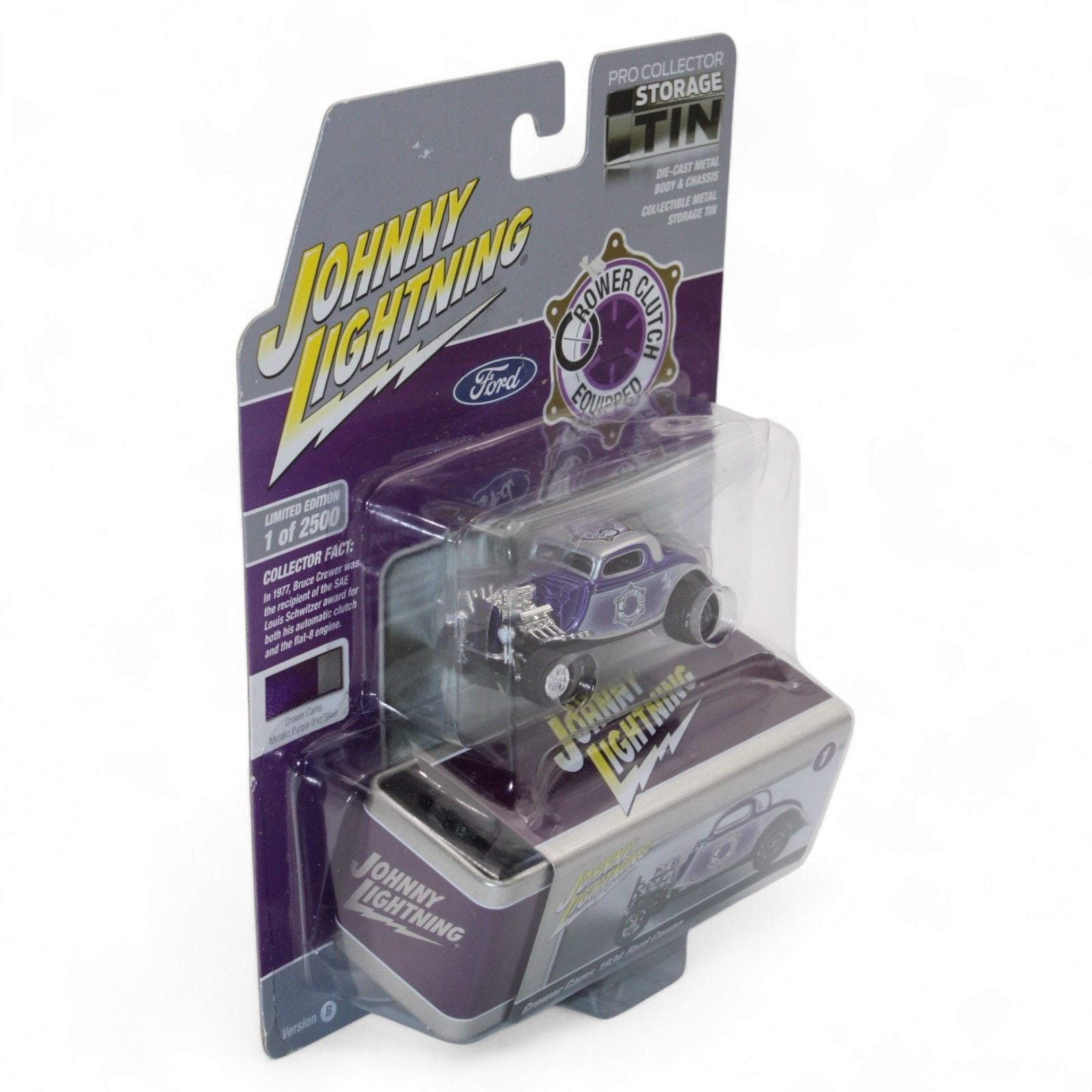 Johnny Lightning 1934 Ford Coupe Die - Cast with Collector TinJohnny LightningDiecast Car1934 Ford Coupeautomobile collectiblecollector tin5