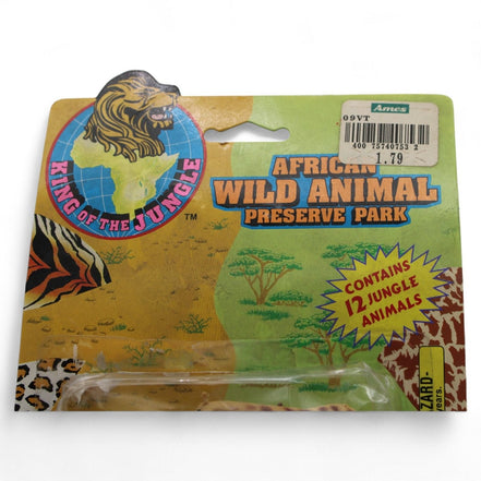 Close-up of animal figurines in the King Of The Jungle Toy Set