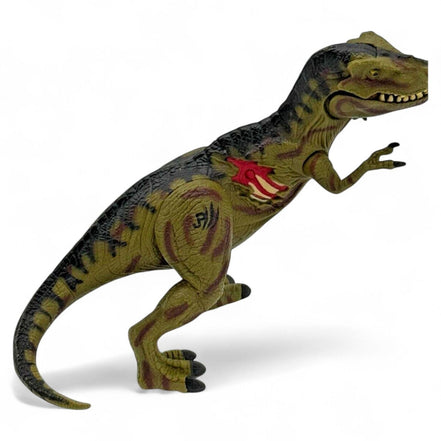 Battle-scarred T-Rex dinosaur model from Hasbro