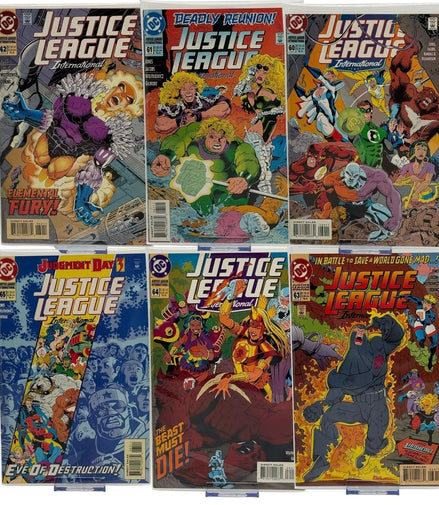 Justice League International Comic Lot 1993 Issues 60 - 65 CollectionDC ComicsComic Lot1993 DC comicscollectible comicscomic book lot1