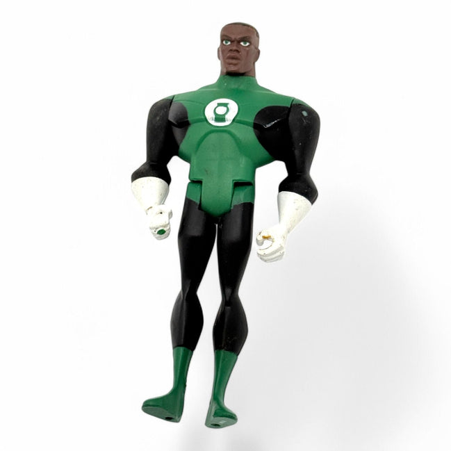 John Stewart Green Lantern action figure in green and black suit