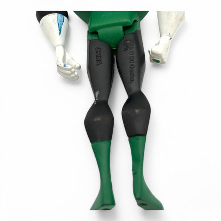 Close-up of John Stewart Green Lantern figure's legs