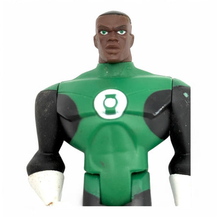 Front view of John Stewart Green Lantern figure's face