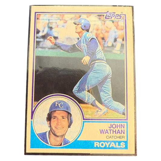 1983 Topps John Wathan Baseball Card #746 Kansas City Royals Catcher Vintage Collectible